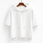 Valentina Rossi Short Sleeve Hooded Pullover