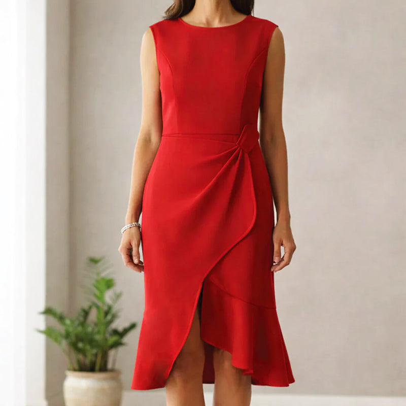 Valentina Rossi Sleeveless Midi Cocktail Dress