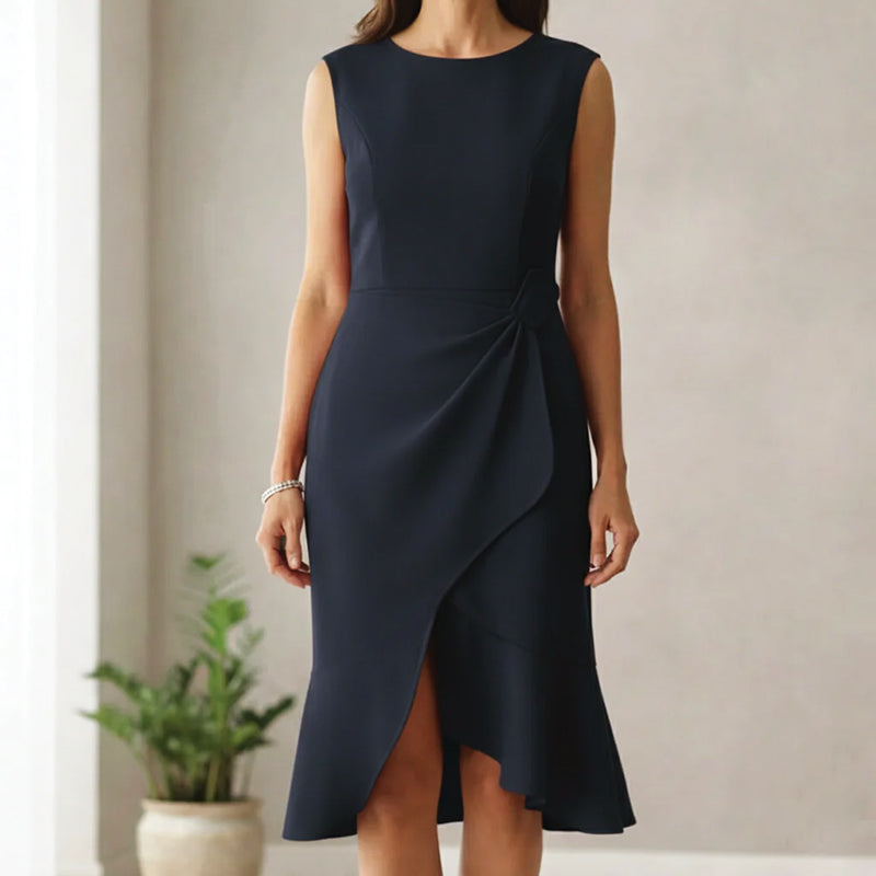 Valentina Rossi Sleeveless Midi Cocktail Dress