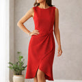Valentina Rossi Sleeveless Midi Cocktail Dress