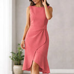 Valentina Rossi Sleeveless Midi Cocktail Dress