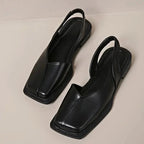 Valentina Rossi Square-Toe Slingback Flats