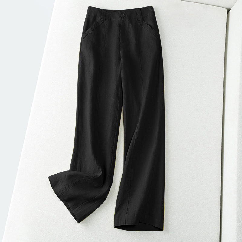 Valentina Rossi Wide-Leg Linen Pants