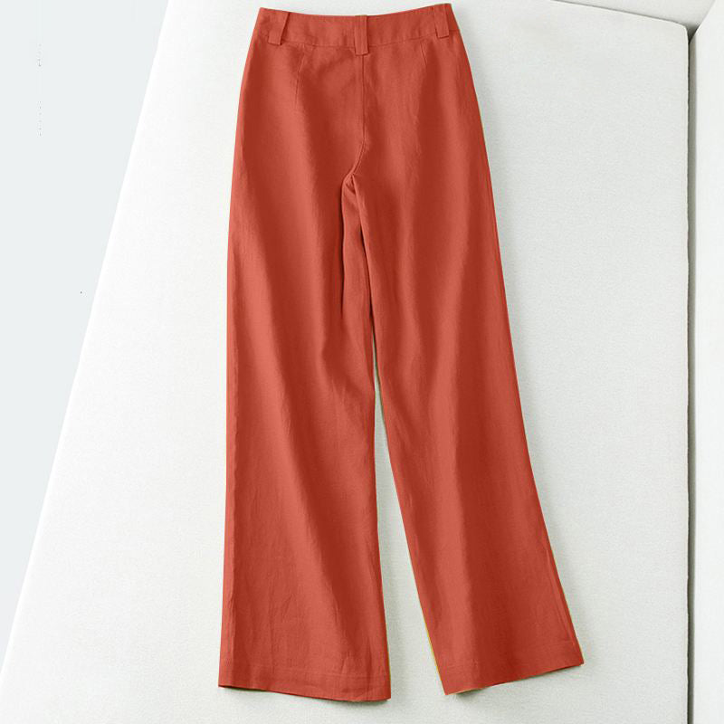 Valentina Rossi Wide-Leg Linen Pants