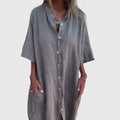 Valentina Rossi Button-Up Shirt Dress