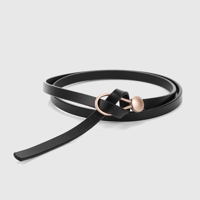 Valentina Rossi Slim Belt with Metal Hook