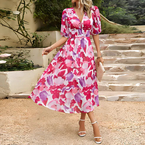 Carmen Statement Midi Dress for Women Occasion Edit