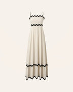 Nora Luxe Contrast Long Capri Dress Evening Wear Edit