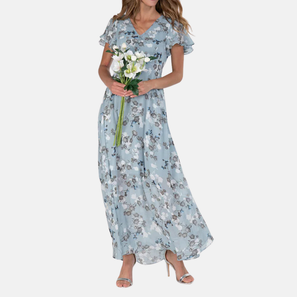 Simone Chic Floral Print Dress Silhouette Collection