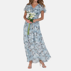 Simone Chic Floral Print Dress Silhouette Collection