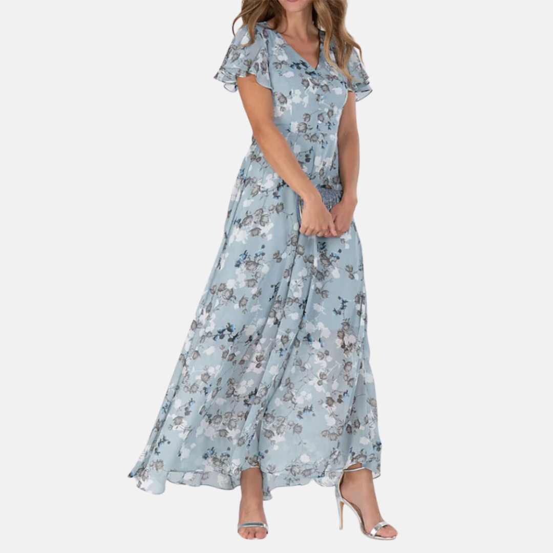 Simone Chic Floral Print Dress Silhouette Collection