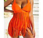 Frida Minimalist Stylish Tied Tassels Bathing Dress Designer Edit
