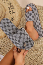 Vintage Printed Platform Sandals