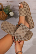 Vintage Printed Platform Sandals