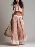 Two-piece Set With A Stylish Color Blocking Design