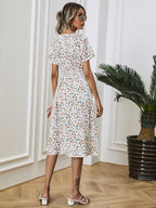 Fatima Timeless Women's Dress with Floral Pattern Elevated Occasion Wear
