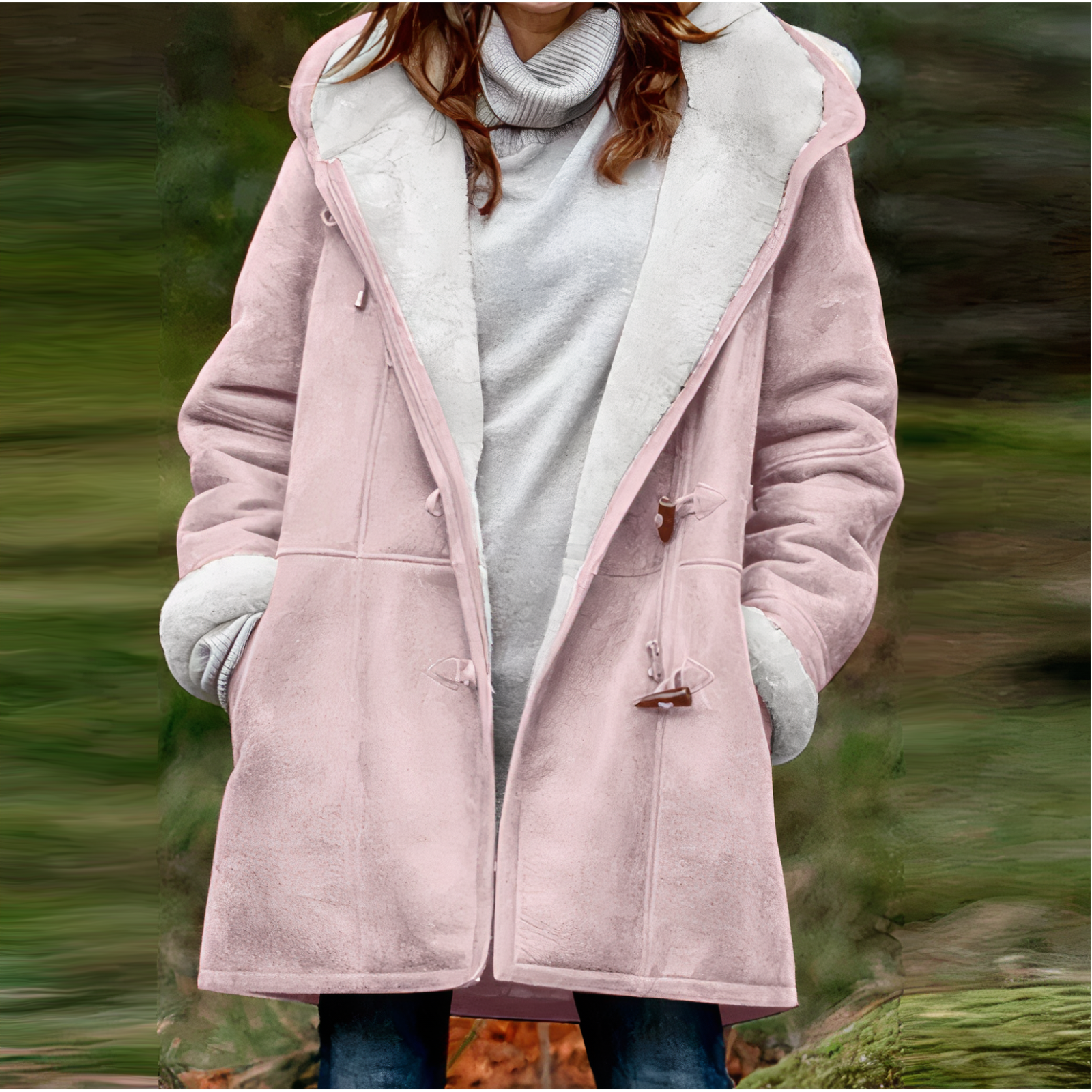 | Long sleeve velvet coat
