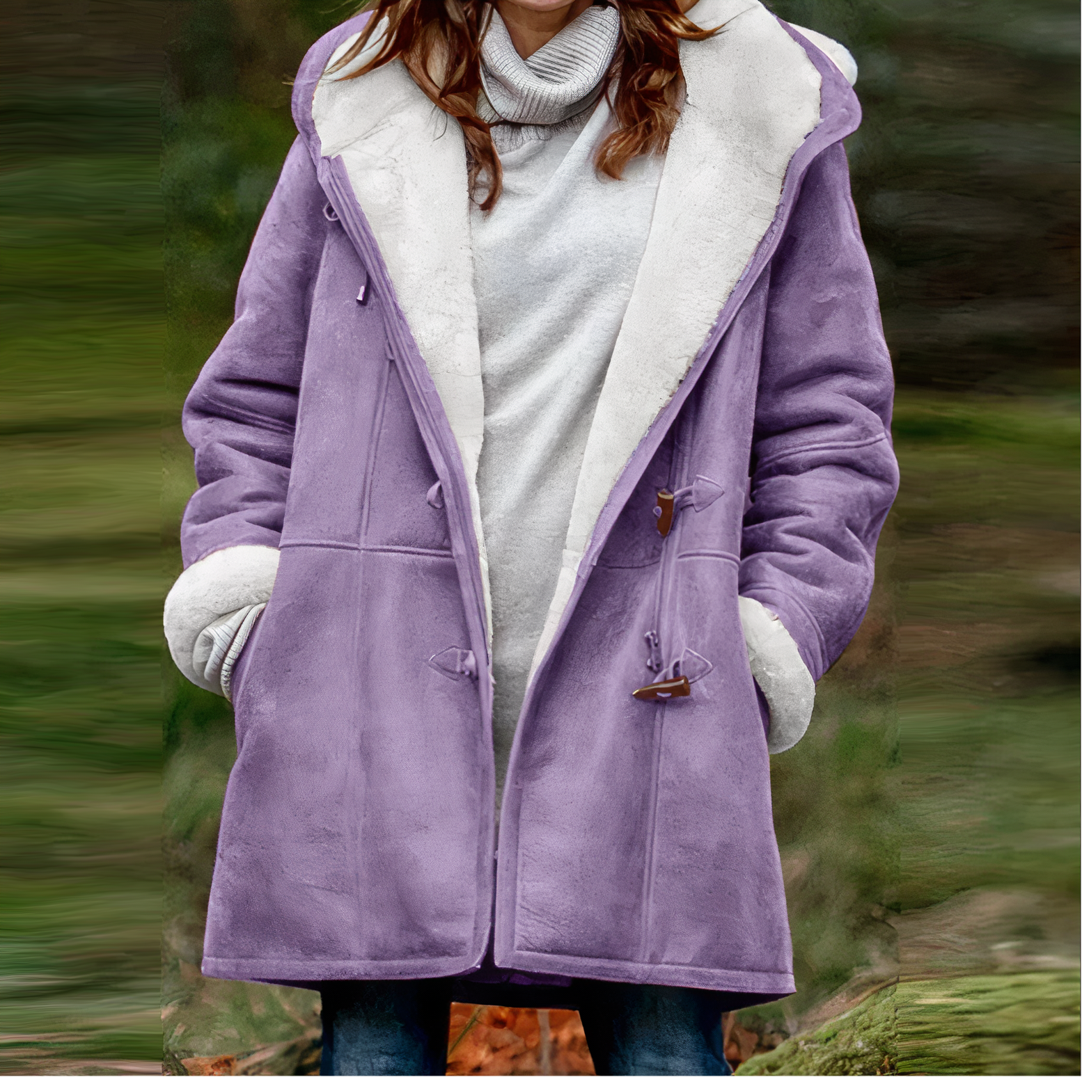 | Long sleeve velvet coat