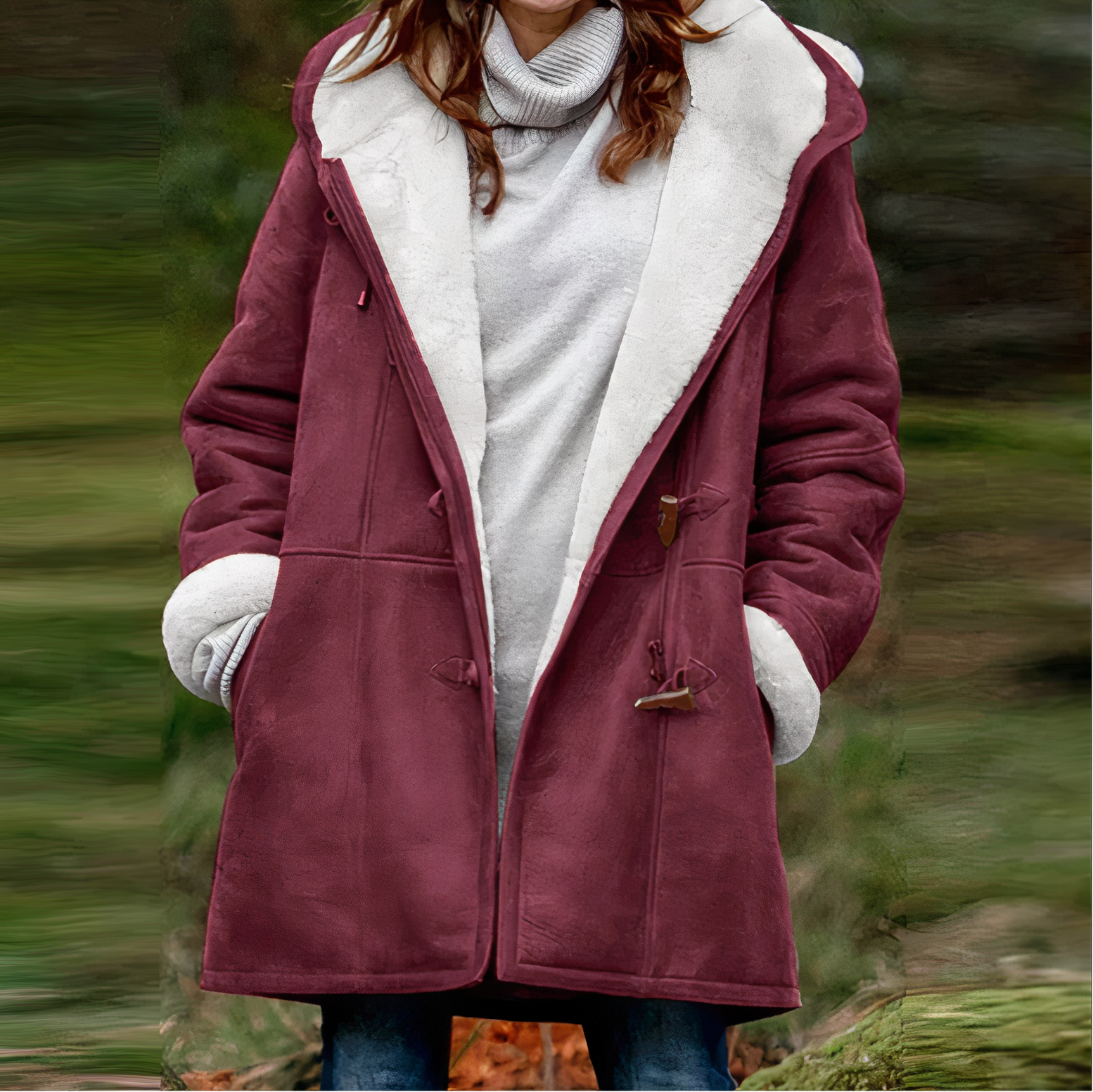 | Long sleeve velvet coat