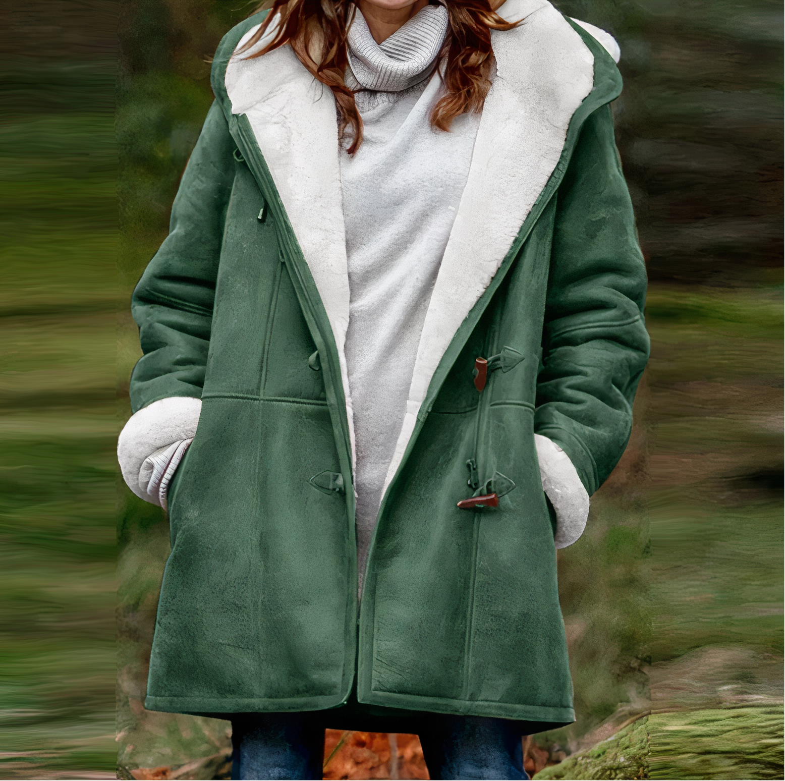| Long sleeve velvet coat
