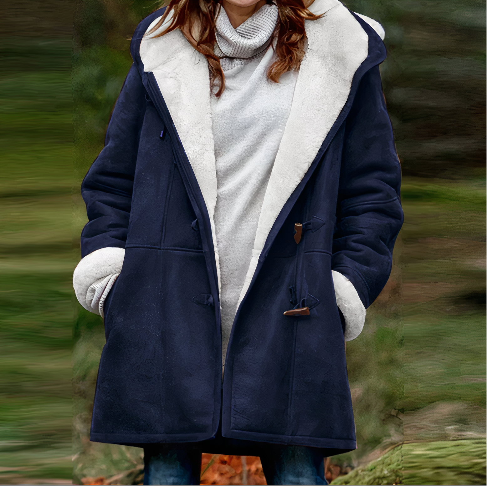 | Long sleeve velvet coat