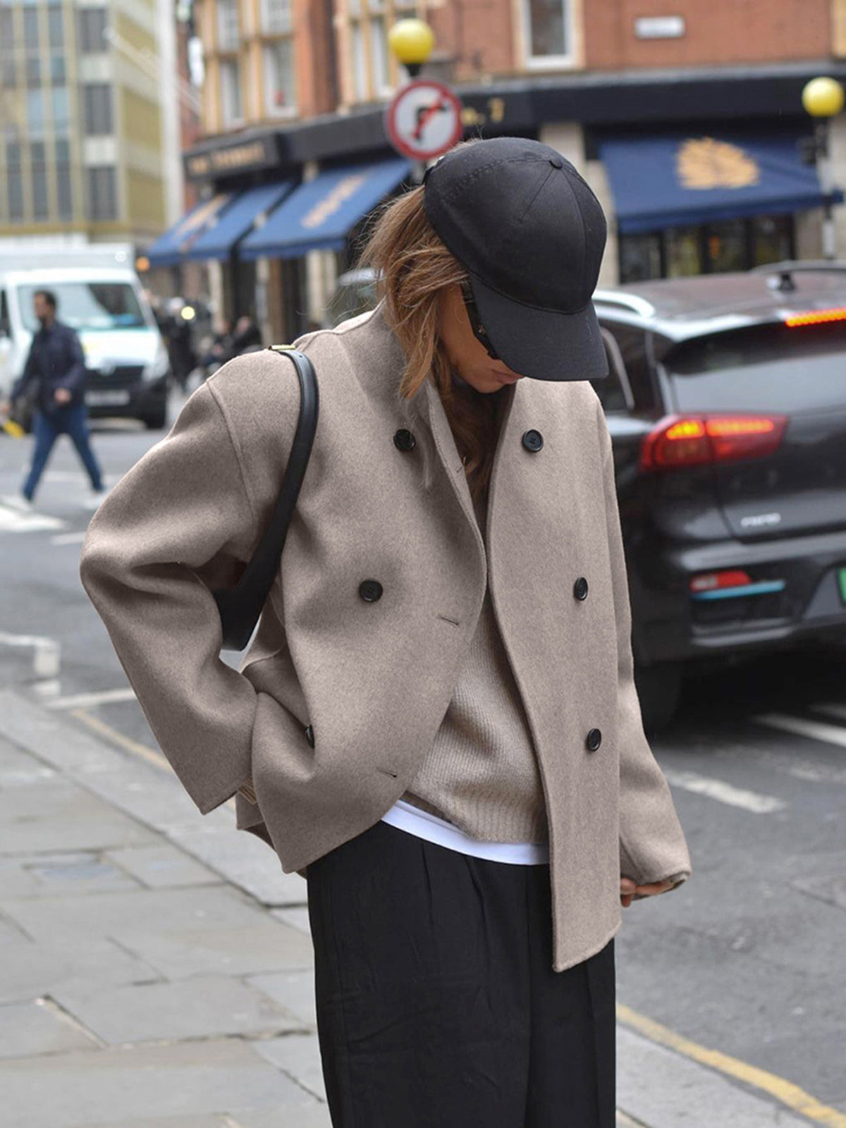 | Classic Double-Breasted Coat for Women
