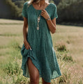 Laura Timeless Dress with Round Neck Boutique Collection