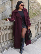 | Elegant burgundy coat