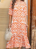| Printed Midi Dress