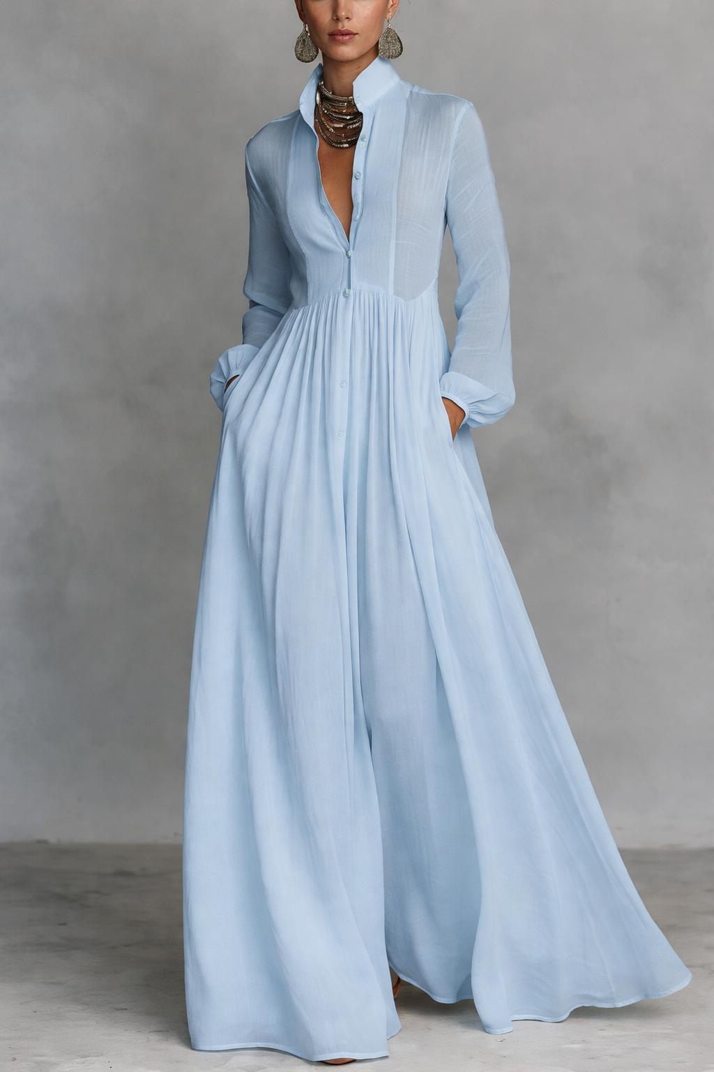 Aveline | Button-Front Maxi Dress