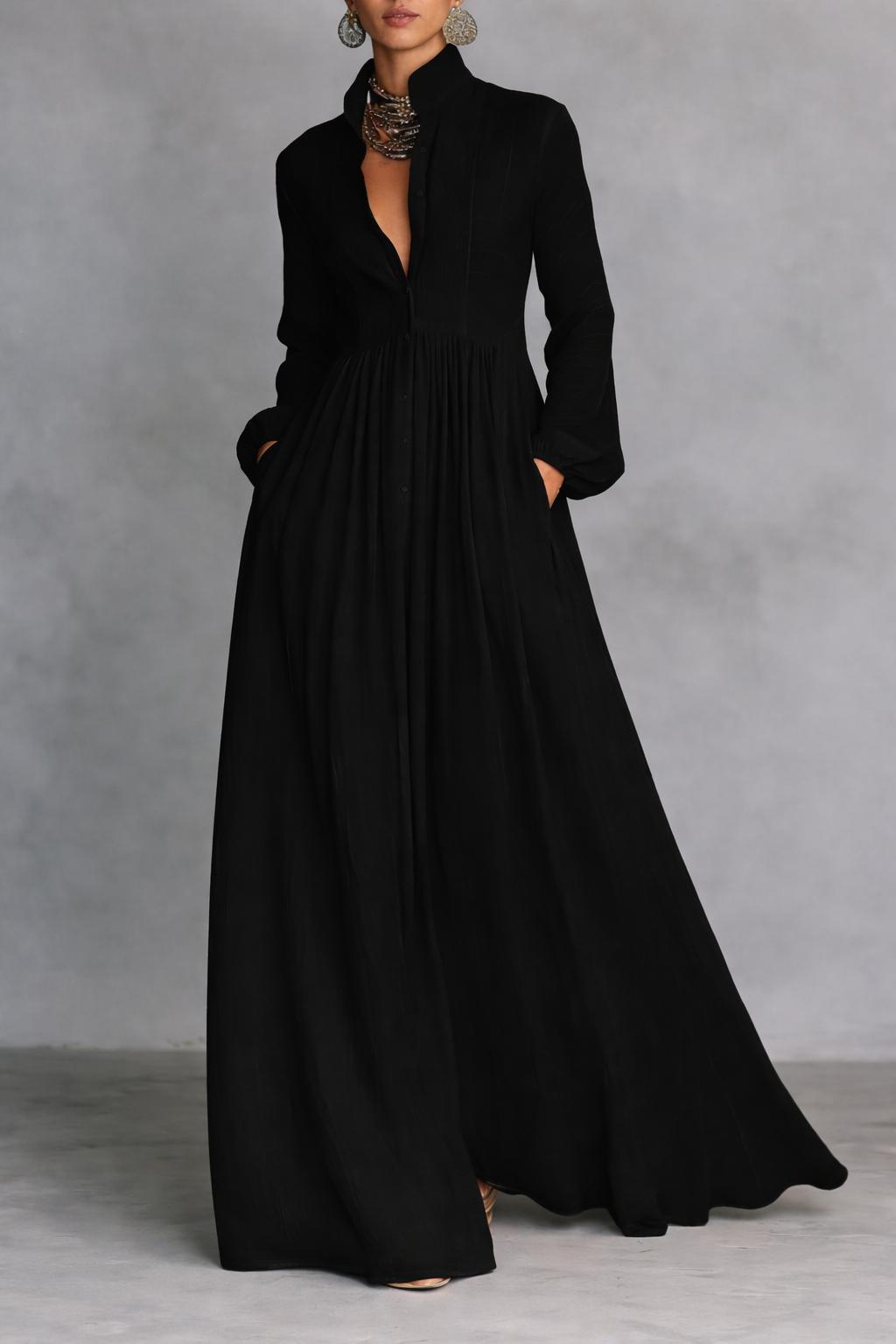 Aveline | Button-Front Maxi Dress