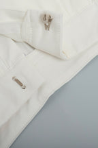 White High-rise Wide Leg Long Pants