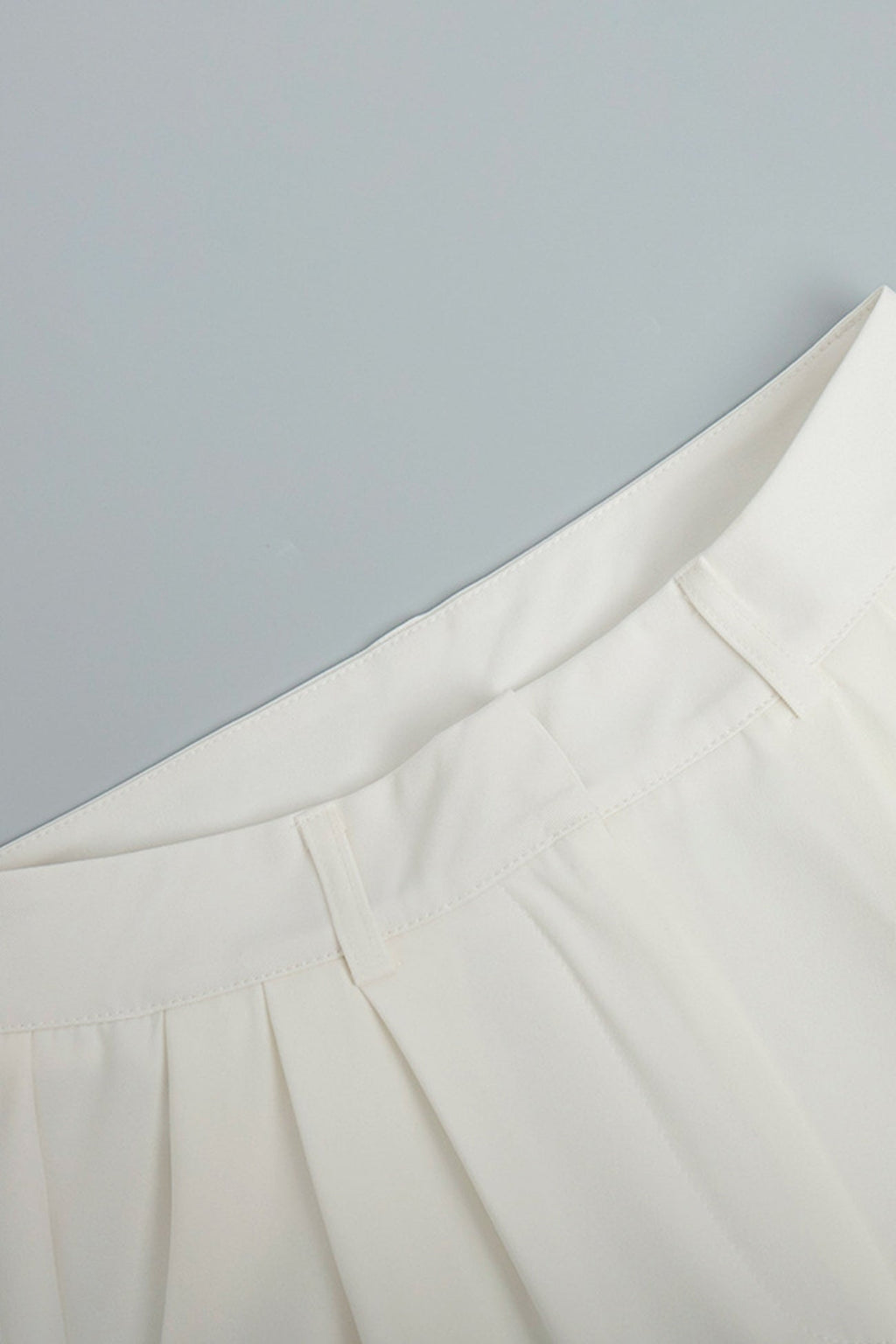 White High-rise Wide Leg Long Pants