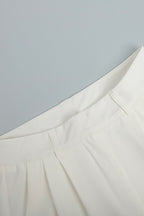 White High-rise Wide Leg Long Pants
