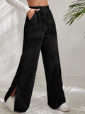 DressBetty - Casual Corduroy Wide Leg Pants