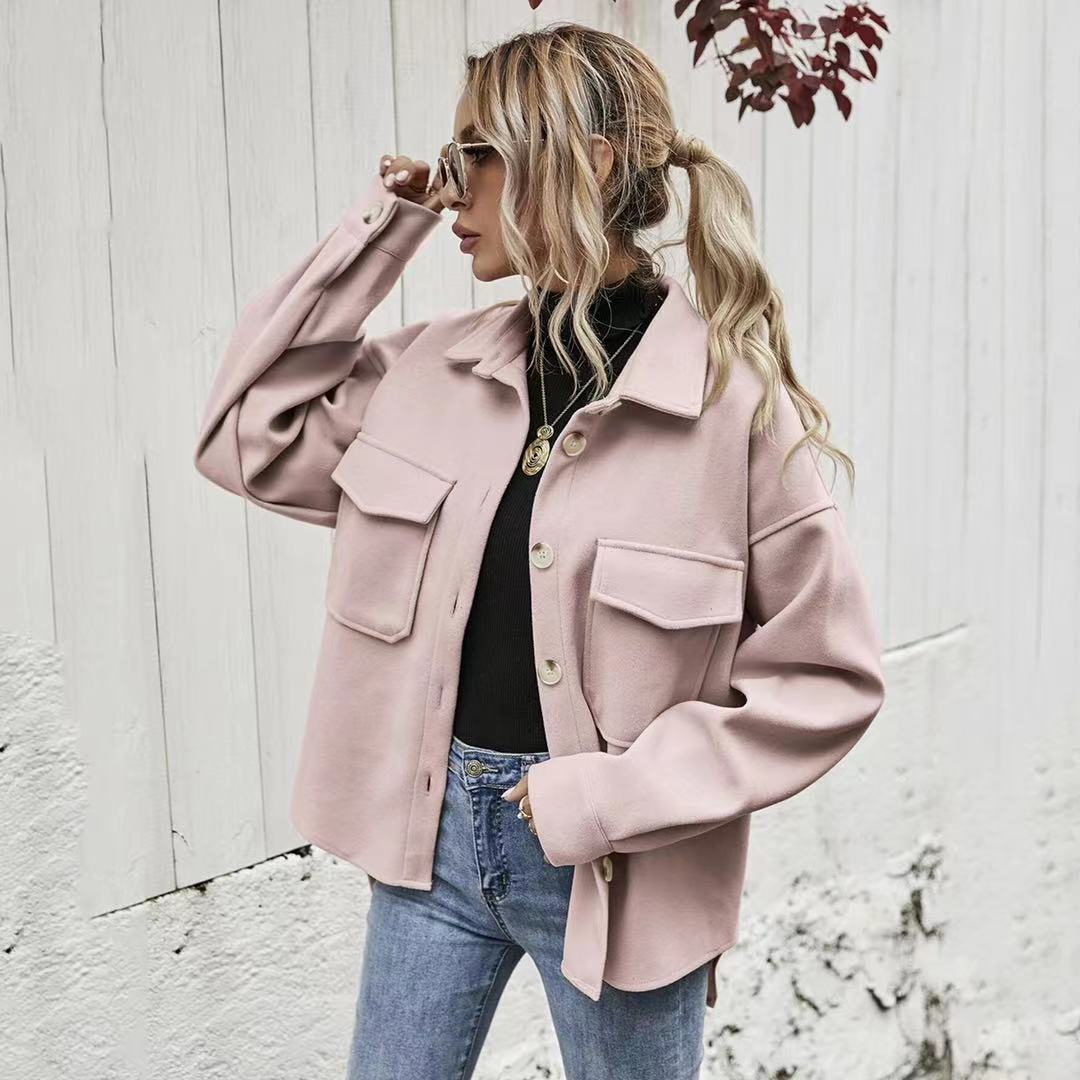 DressBetty - Office Lady Vintage Pockets Trench Jacket
