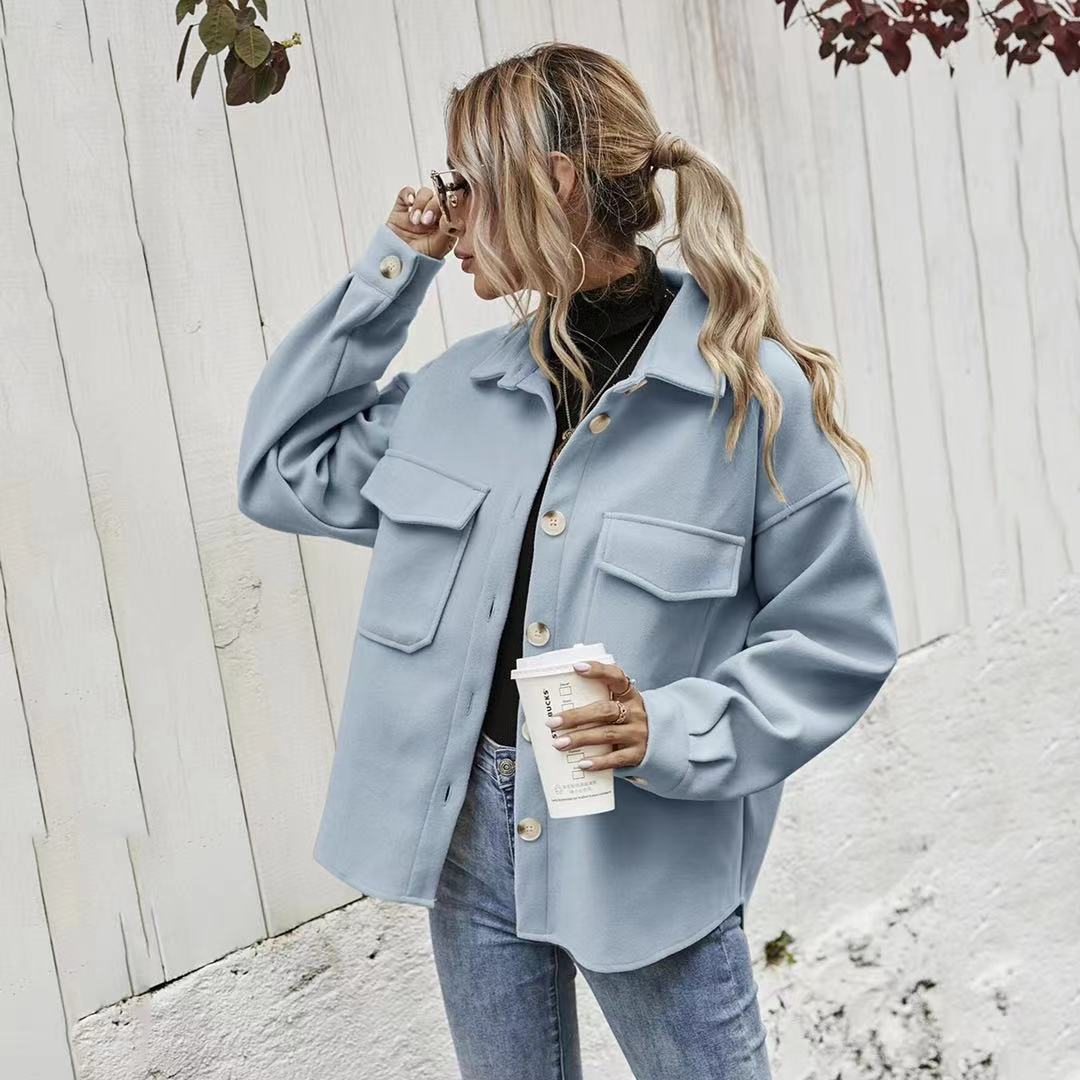 DressBetty - Office Lady Vintage Pockets Trench Jacket