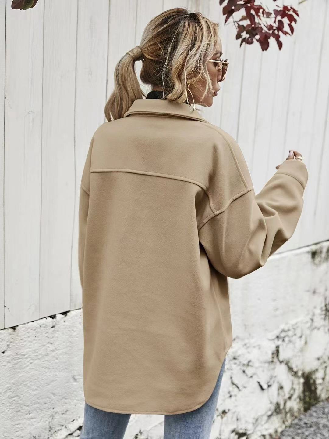 DressBetty - Office Lady Vintage Pockets Trench Jacket