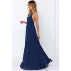 Square Neck Spaghetti Strap Chiffon Pleated Maxi Dress