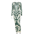 DressBetty - 2024 Backless High Waist Fashion Long Sleeve Midi Dress
