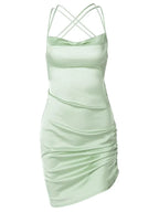 Strap Mini Lace Up Cross Backless Bodycon Sexy Elegant Club Midi Dresses