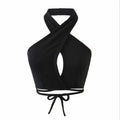 DressBetty - 2024 Sexy Cross Halter Neck Hollow Out Camisole