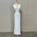 Hip Wrap Sexy Pure Hollow Slim Streetwear Midi Dresses