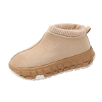 Women's Knitted Cuffed Snow Boots 2024 New Winter Cold-proof and Warm Fur Boots Non-slip Thick-soled Ladies Cotton Shoes Zapatos
