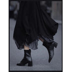 Ribbed Knit Handkerchief Hem Layered Midi Dress