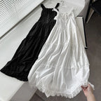 Square Neck Button Front Tiered Milkmaid Maxi Dress