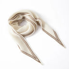 Women__ Cashmere Scarf with Contrast Stripe Trim