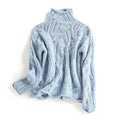 Women__ Cashmere Turtleneck Sweater with Varied Knit Pattern