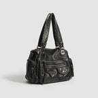 Women__ Casual Faux Leather Shoulder Bag with Multiple Pockets