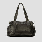 Women__ Casual Faux Leather Shoulder Bag with Multiple Pockets